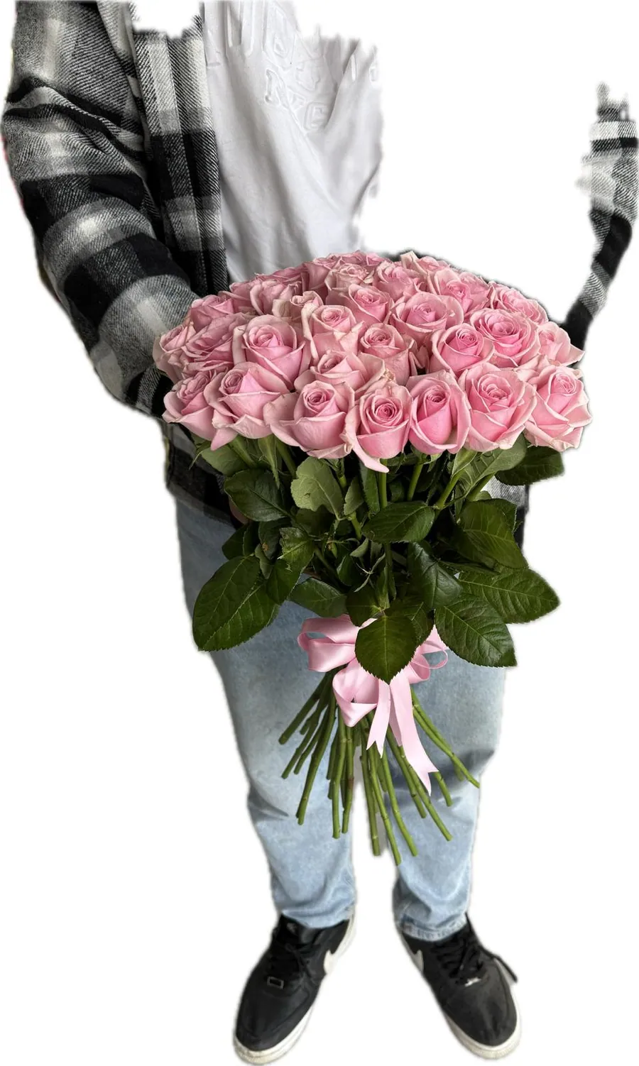 51 Pembe Gül Buketi (60 cm) — DİA Flowers Belek