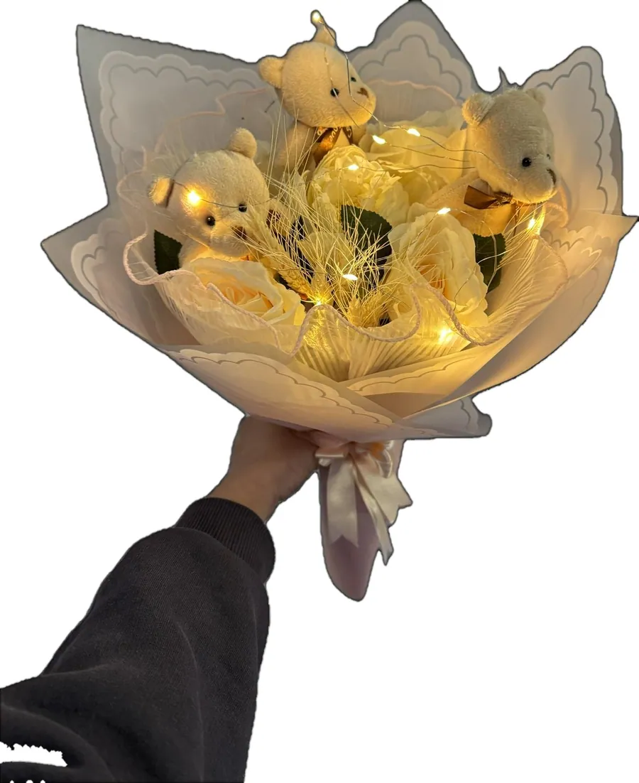 Ayıcıklı buket — DİA Flowers Belek