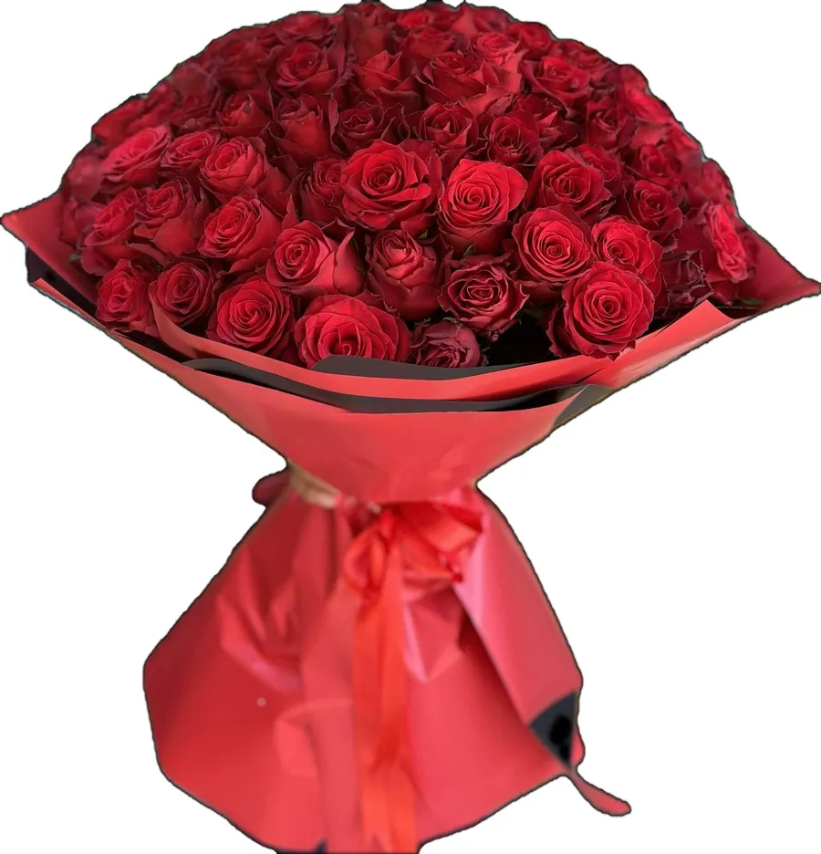 101 Rodos Gül Buketi (60 cm) — DİA Flowers Belek